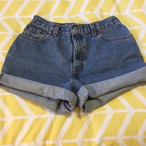 Vintage high rise denim shorts